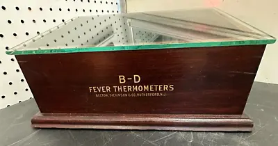 Vintage General Store Countertop Display Case B-d Fever Thermometers Drug Store • $350