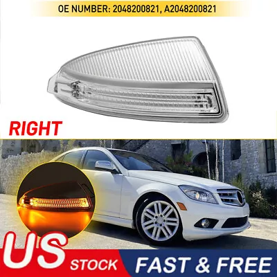 Right Passenger Side Mirror Turn Signal Lens For Mercedes Benz W204 C250 C300 US • $18.99