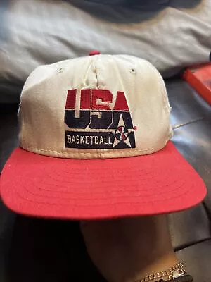 Vintage 1992 USA Dream Team NBA Basketball Hat Cap AJD Snapback Made In USA • $20