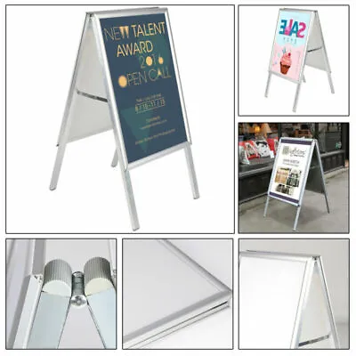 A2 Pavement Sign Poster Display Snap Frame Shop Standing Menu Double Side Board • £28.99