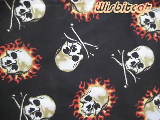 BIKER Bandanna HEAD WRAP Do Rag Scarf Flames Flaming SKULL & CROSSBONES Bandana • $2.75