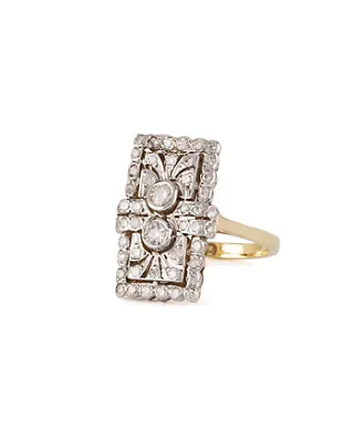 $4473.77 • Buy Art Deco Diamond Ring 14k Gold And Platinum