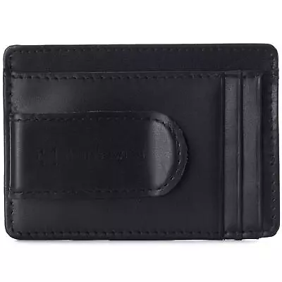 Dermot Mens RFID Safe Money Clip Minimalist Wallet Smooth Leather Comes In Gi... • $29.86