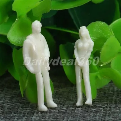 100Pcs 1:75 Unpainted People Figures Model Train Railway Park Scene Decoration • $3.81