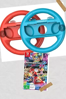 2 Super Mario Kart 8 🚗Racing Wheels Party Nintendo Switch (NO Game) Smash Peach • $39.80