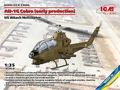 ICM 53030 US Attack Helicopter AH-1G Cobra (early Production) 1/35 • $57.03