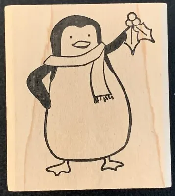 Memory Box Ornament Penguin Rubber Stamp • $4.99