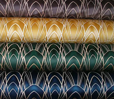 £17.99 • Buy Chrysler Art Deco Soft Plush Velvet Fabric Curtain Upholstery Settee Cushion Use
