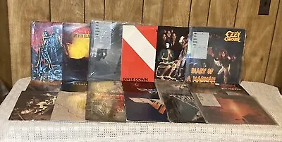 18 Vintage Metal Rock Vinyl Lot Ozzy Accept Molly Hatchet Zeppelin Ratt Dio • $64.69