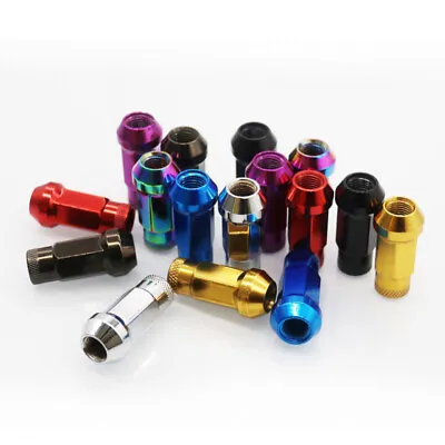 20 MUTEKI SR48 COLOR WHEEL LUG NUTS 12X1.5 & 12x1.25 ACORN RIM EXTENDED OPEN END • $51.99