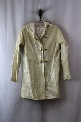 J.Crew Women's Metallic Gold Linen Rain Coat SZ 4 • $9.99