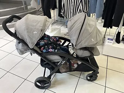 Joie Evalite Duo Double Tandem Baby Stroller Buggy -Grey Flannel. BARGAIN PRAM! • £135