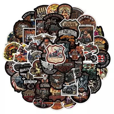 50pcs Quality PVC Harley Davidson Stickers For The Laptop Biker Garaginalia Shed • $13.99