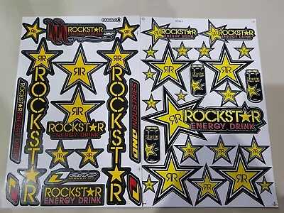 2 ROCKSTAR ENERGY RACING Vinyl STICKER Motocross MotoGP Aufkleber DC • $14.92