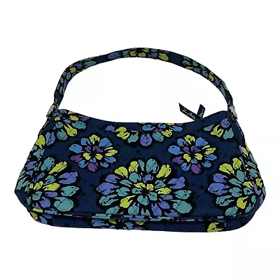 Vera Bradley Indigo Pop Blue Floral Pattern PURSE 13”x 8” Flower • $24.38