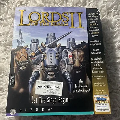 LORDS OF THE REALM II In Box Windows 95 & DOS CD Sierra Gaming PC Gamer • $35