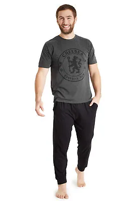 Chelsea F.C. Mens Pyjamas Set Cotton Mens Pjs Official Football Gifts For Men • £18.49