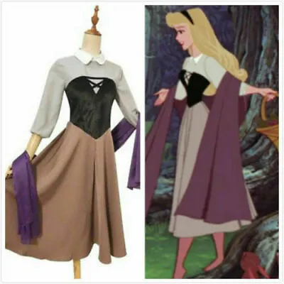 Aurora Briar Rose Costume Cosplay Princess Dress Sleeping Beauty Costume Cos & • $54.30