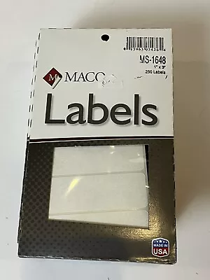 Maco MS-1648 1 X 3  Labels White Removable 6 Packs Of 250 1500 Labels • $44.99