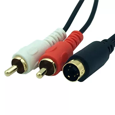 S-Video 4Pin To 2 RCA Male Audio Cables Combo 4 Pin S Video Male Cable Cord • $3.29