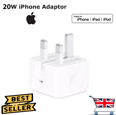 20W USB C UK Power Adapter Plug Fast Charge Charger For Apple IPhone IOS IPad • £9.79