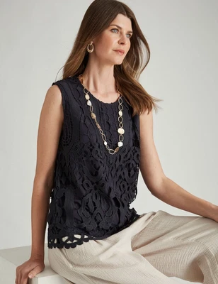 $17.58 • Buy W.Lane Double Layer Lace Top Womens Clothing  Tops Tunic