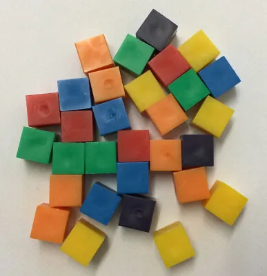 30x 1cm 10mm Plastic Maths Counting Cubes Sorting Primary Home School Education • £3.49