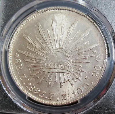 Mexico: 1893-Zs FZ Silver 8 Reales KM-377.13 PCGS MS-63 • $804.02