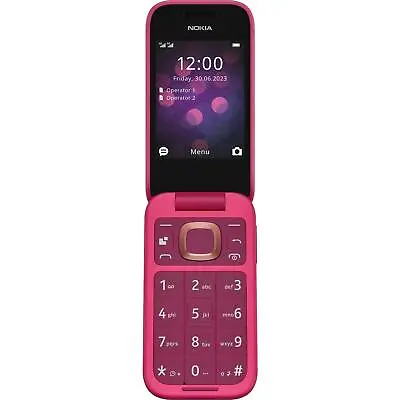 NEW Nokia 2660 Flip Mobile Phone 128MB 2.8  4G Unlocked Dual Sim Pink • $129.95