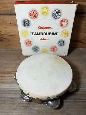 Vintage Sekova Tambourine 1960’s In Original Box 7768 • $25