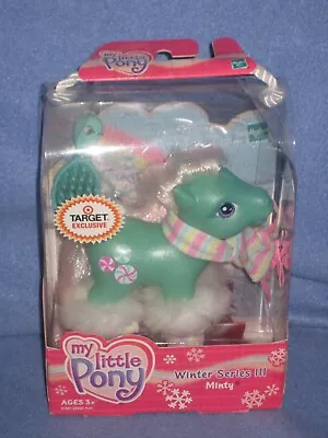 My Little Pony Minty Winter Series Lll 2005 Scraf Brush Boots Magnet Green White • $52.19