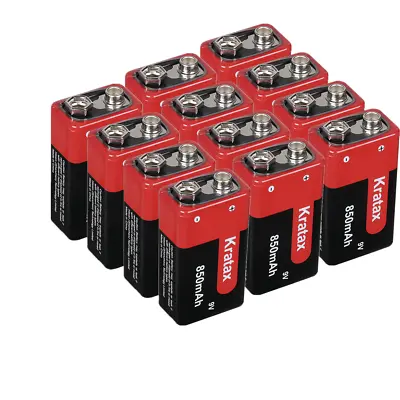 9v Rechargeable Battery 850mAh Li-ion 9 Volt Lithium Ion Batteries 9v Battery • £31.99