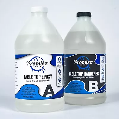 Promise Epoxy - 1 Gallon Kit Of Crystal Clear Table Top Epoxy Resin • $67.99