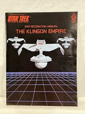 $54.95 • Buy RARE 1st Ed FASA Star Trek RPG Ship Recognition Manual: THE KLINGON EMPIRE New