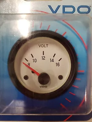 VDO 332241 Voltmeter Cockpit White Gauge 2 1/16  • $50