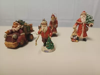 Vintage Christmas Plastic Santas Figurine & Ornament-4 Total Santa's  • $15.95