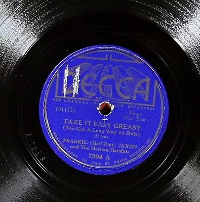 £16.21 • Buy Frankie Half Pint Jaxon VOCALION 7304 E-  Take It Easy Greasy  PREWAR BLUES 78