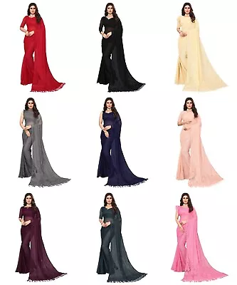 £14.03 • Buy Heavy Pakistani Ethnic Bollywood Indian Party Wear Saree Wedding Designer Latest