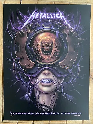 Metallica - Pittsburgh - 2017 AP Purple Variant Signed By NC Winters • £199