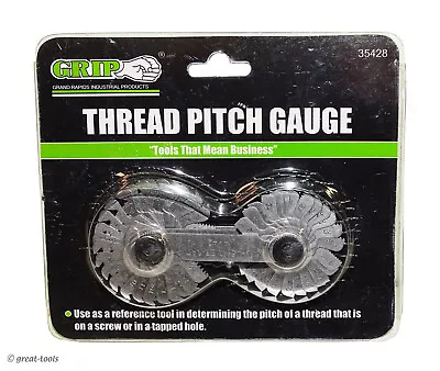 THREAD PITCH GAUGE TOOL – Sae & Metric Threads – Machinist Hand Tools – Checker • $18