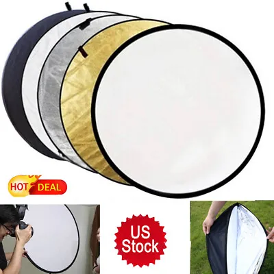 Round Photographic Reflector 5 In 1 Portable Light Photography Photo Accessories • $14.39