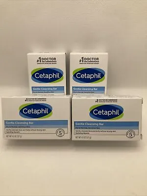 LOT OF 4 Cetaphil Gentle Cleansing Bar For Dry/Normal Sensitive Skin 4.5 Oz • £15.41