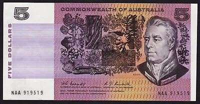 $700 • Buy 5 Dollars Australian Banknote 1967 Coombs Randall First Prefix R202F
