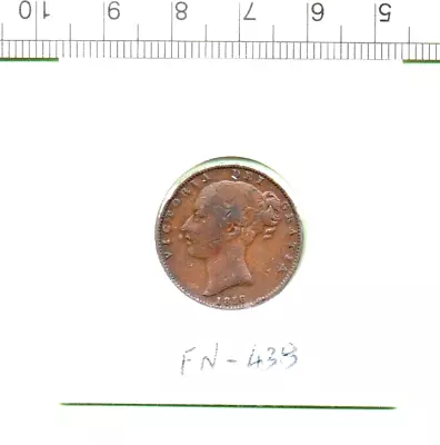1856 Young Head Victoria Genuine Copper Fine+ Condition Farthing (fn-438) • £15