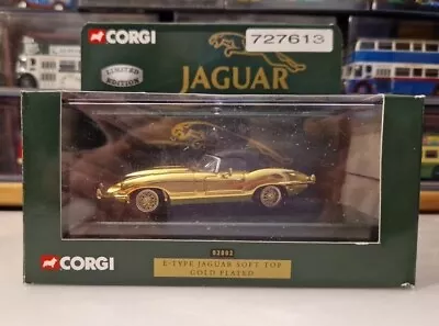 Gold Plated Jaguar E Type Soft Top 02802 Corgi Classics - Rare No 2833/4100 • £25