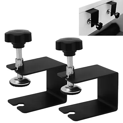 Black Desk Clamp 2 Pack Small C Clamps Woodworking Clamp On Desk Shelf Extension • $13.29