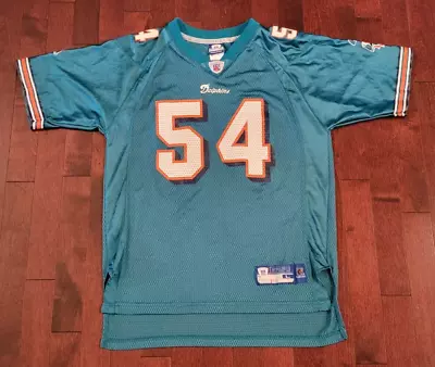 Reebok Miami Dolphins Jersey Zach Thomas #54 Youth Large (14-16) Vintage NFL • $27