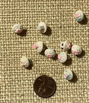 Buttons Japan 1950's Flower Cluster 10mm Hand Painted Vintage Celluloid • $9.50