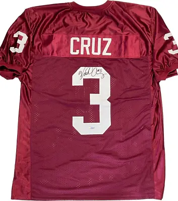 Victor Cruz Autographed U Mass Red Jersey (Steiner) • $275