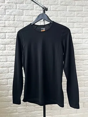 Icebreaker Merino Wool 200 Black Long Sleeve Shirt Women's Size M • £24.13